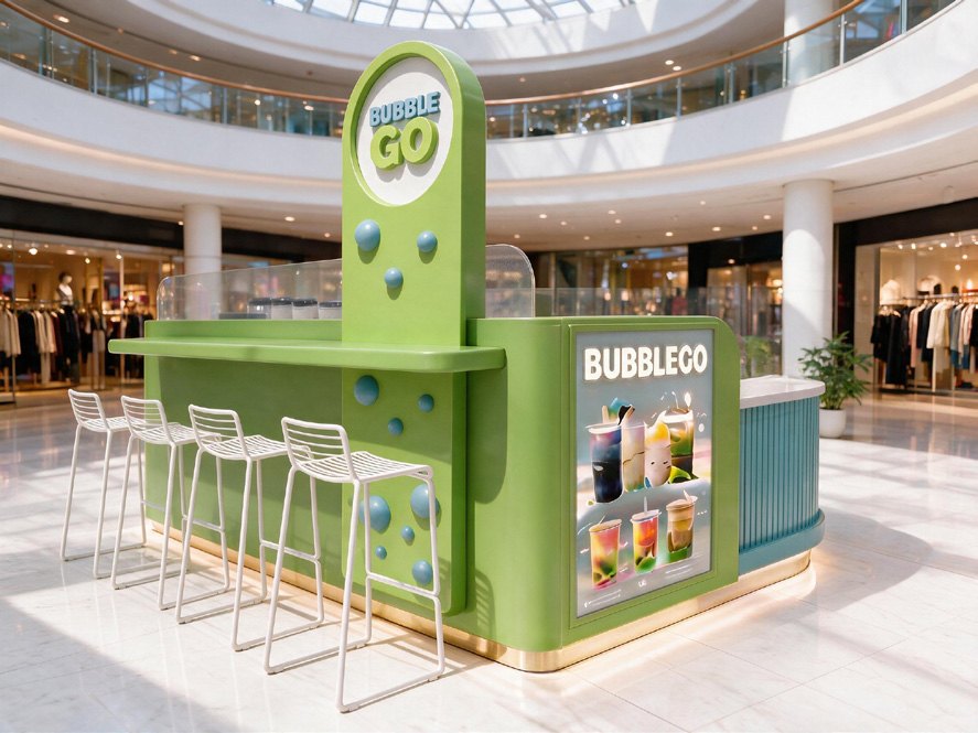 Pohled na kiosek BubbleGo