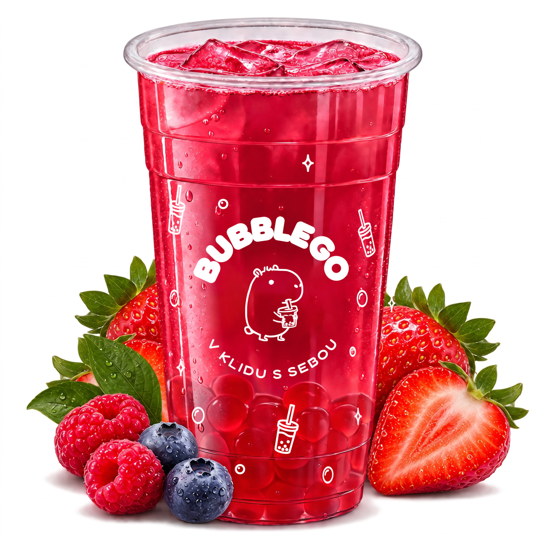 Kelímek BubbleGo Berry peach