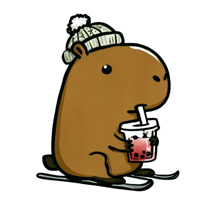 Zimní Bára na lyžích